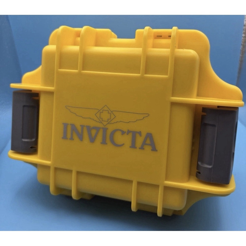 NEW Invicta Single Slot Impact Resistant Yellow Collector Diver Case Watch Box